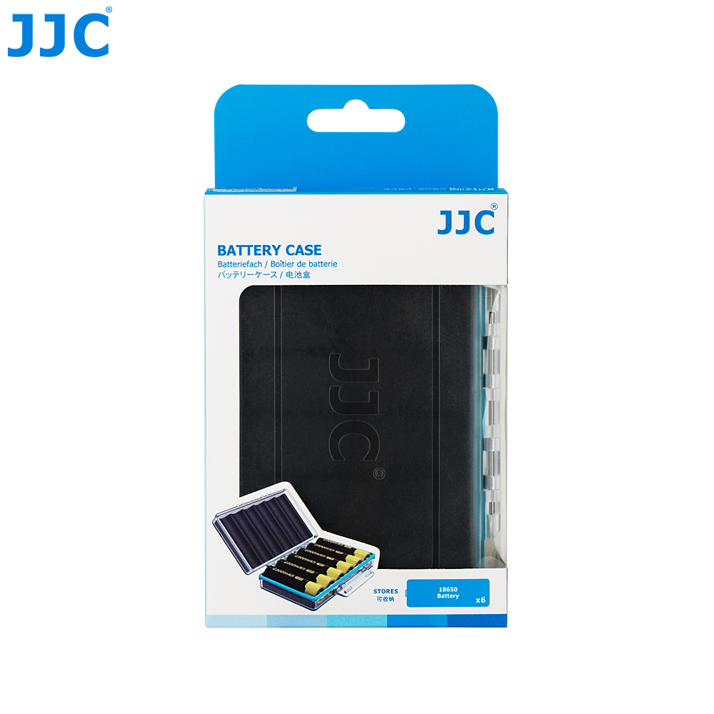 JJC Boîtier de batterie 18650 pour 6 piles 18650 et toutes les batteries de  taille similaire, étui de transport pour piles : : High-Tech